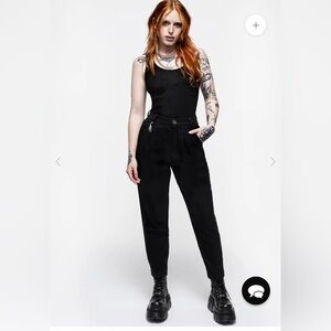 Brand new disturbia malverde black high waisted trousers